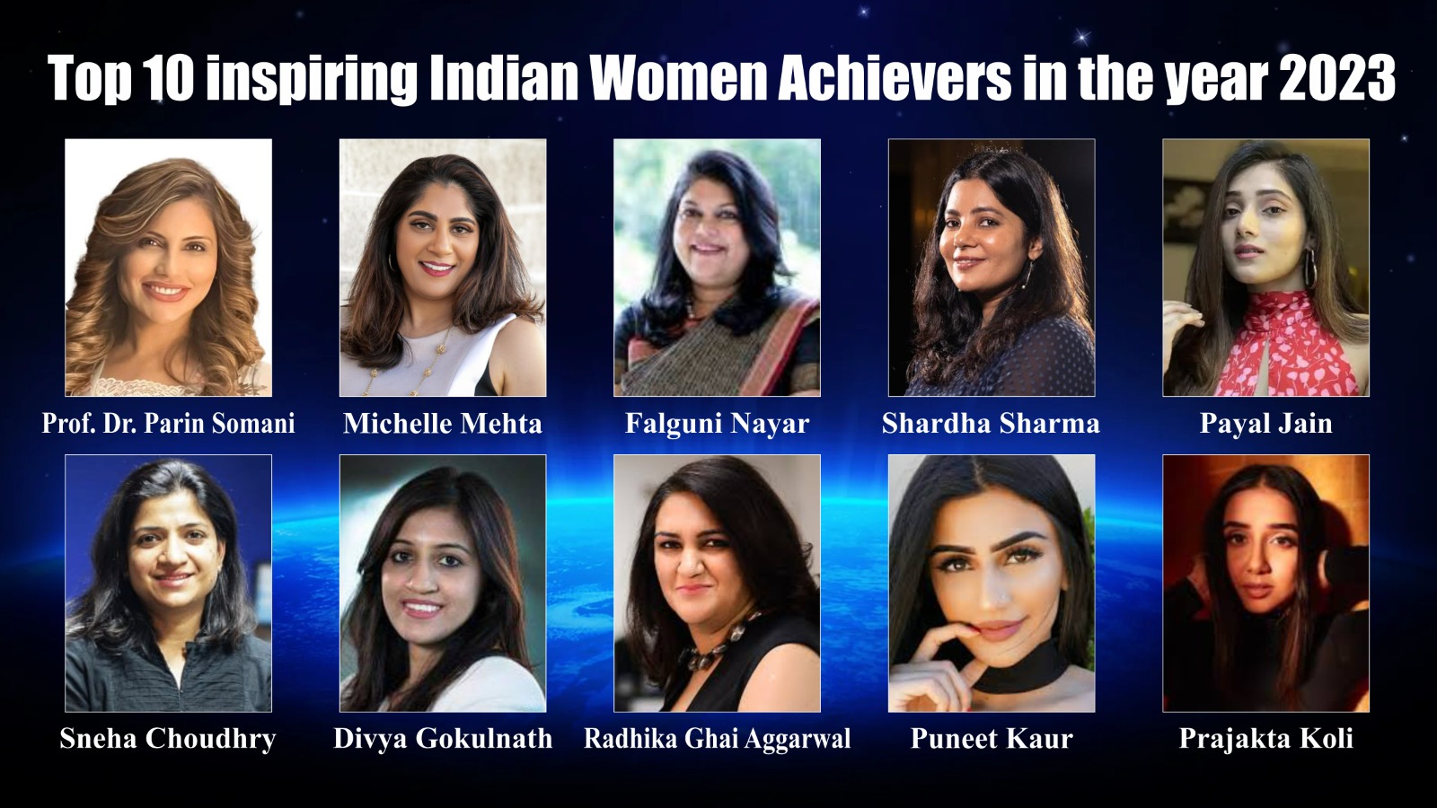 Top 10 inspiring Indian Women Achievers of the year 2023