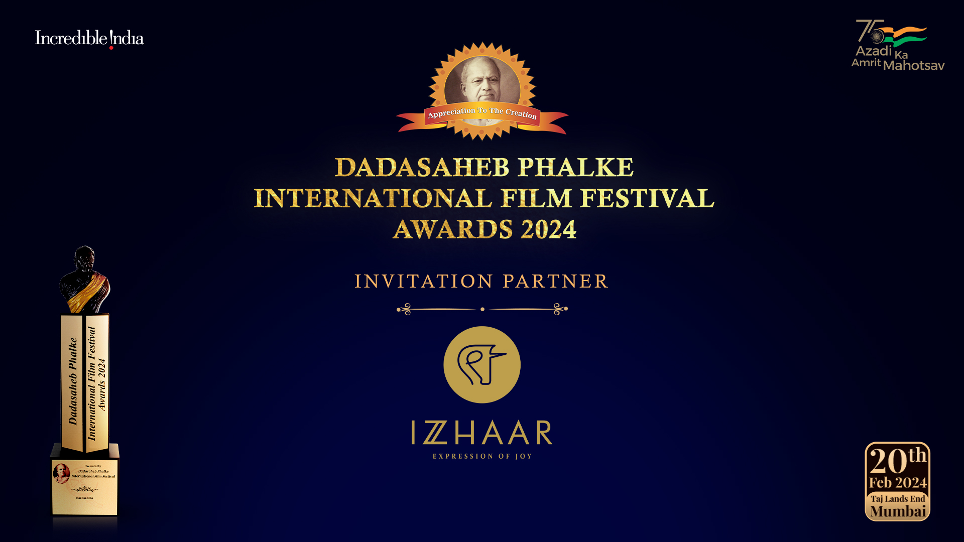 IZZHAAR TO BE THE OFFICIAL ‘INVITATION PARTNER’ FOR DADASAHEB PHALKE INTERNATIONAL FILM FESTIVAL AWARDS 2024