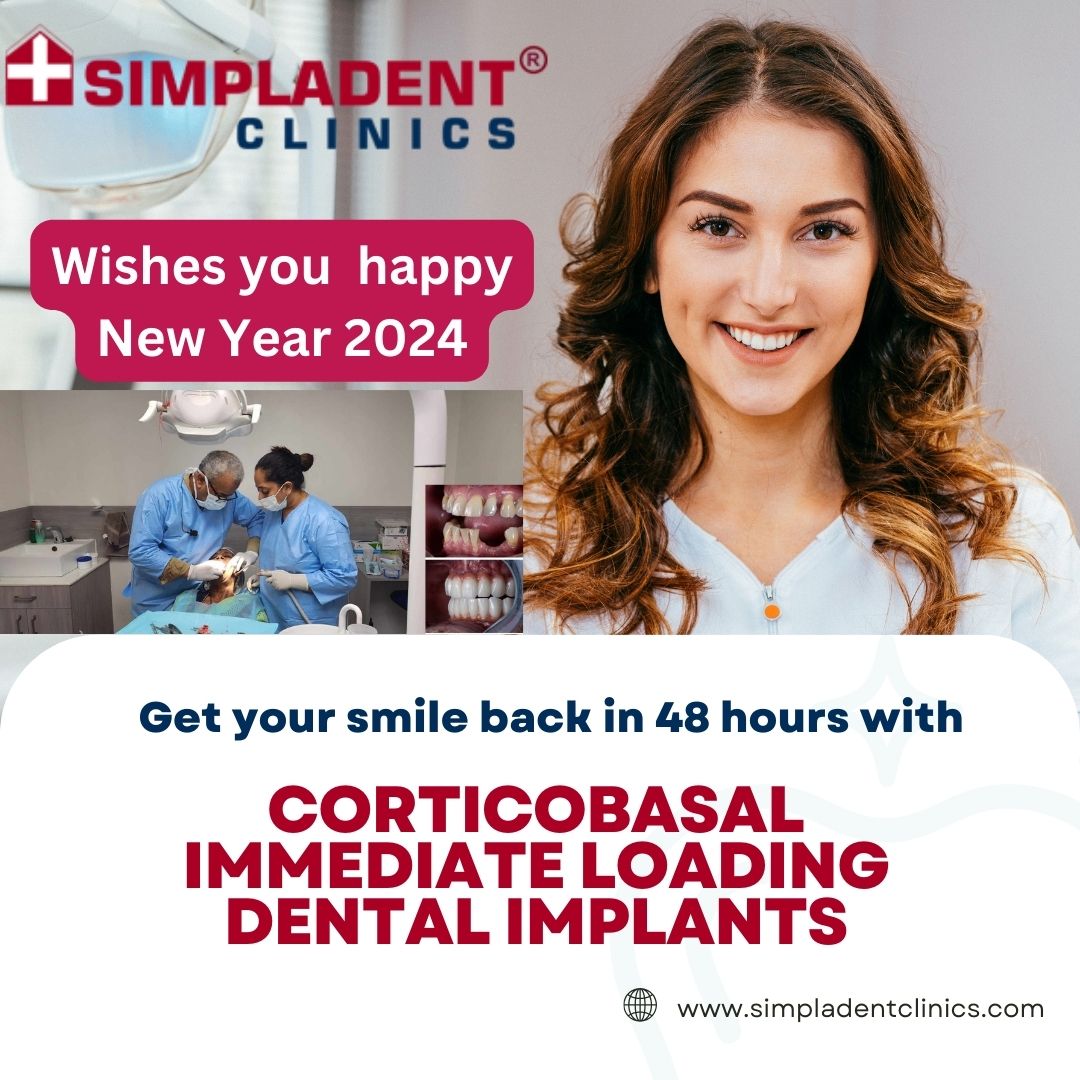 Celebrate New Year with a Confident Smile in Just 48 Hours offered by Simpladent Dental Implant Clinics