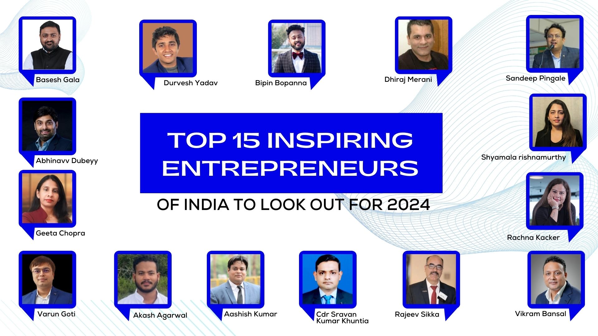 TOP 15 INSPIRING ENTREPRENEURS OF INDIA TO LOOK OUT FOR IN 2024
