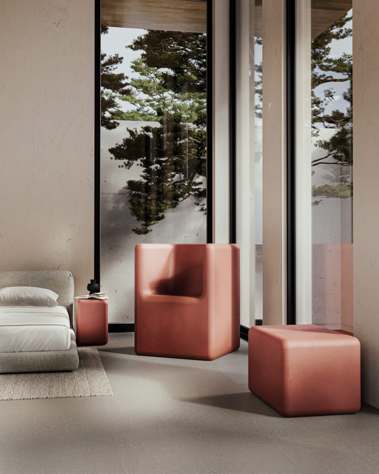 Nuance Studio Unveils Innovative Concrete Furniture Series: Introducing Blucco Set