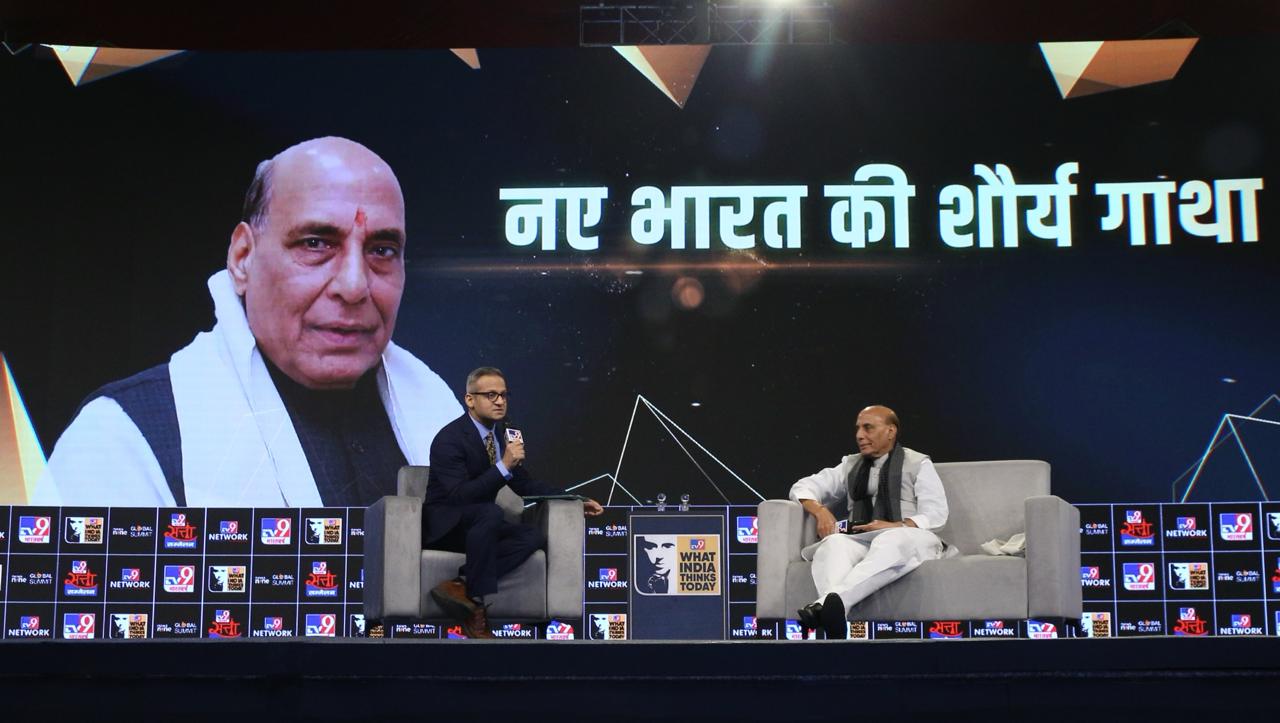 “Our armed forces are prepared to defend our borders against any threat: Rajnath Singh at TV9 Bharatvarsh Satta Sammelan
