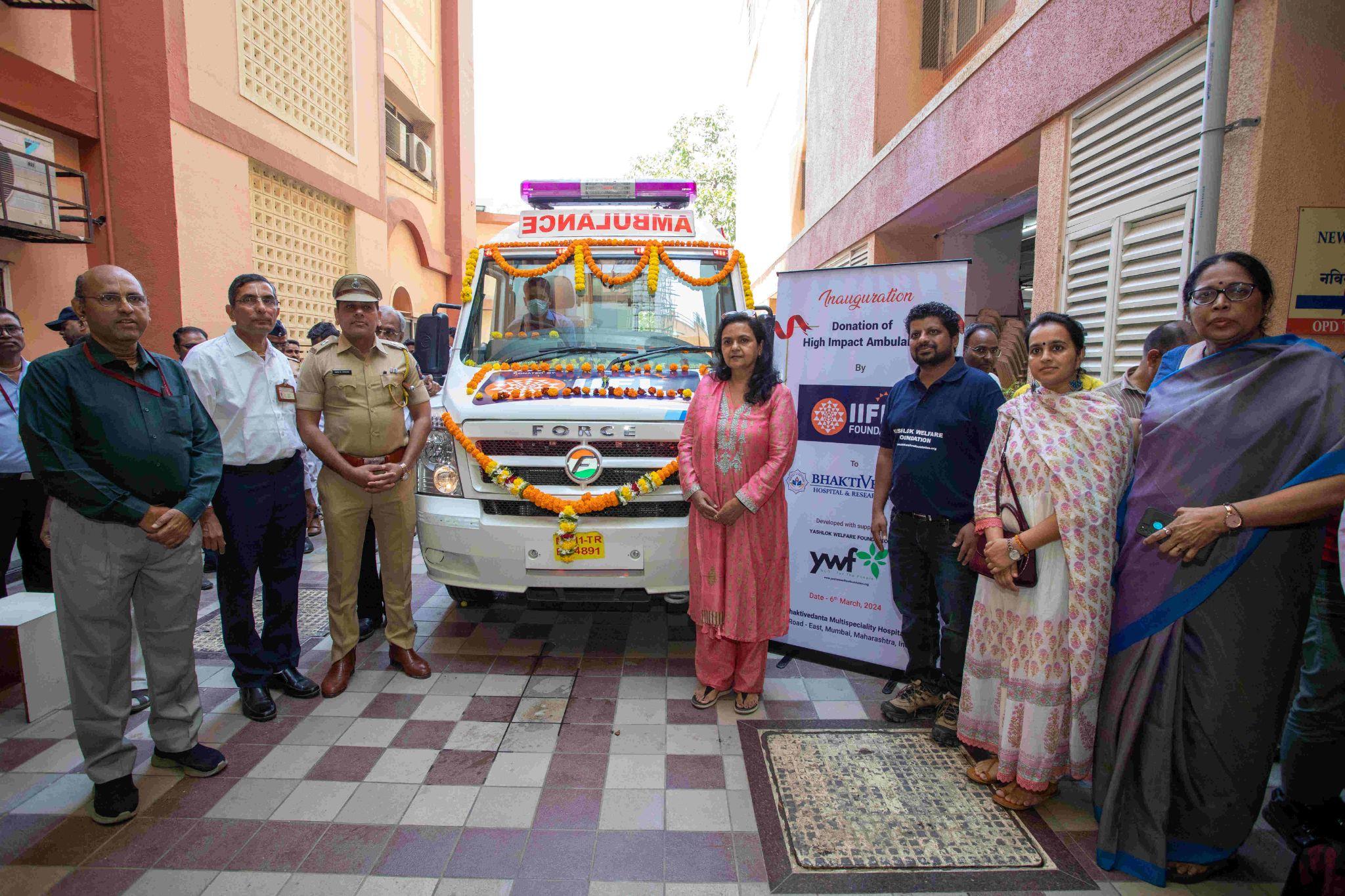 IIFL Foundation & Yashlok Welfare Foundation Partner with Bhaktivedanta Hospital for Free Ambulance Service