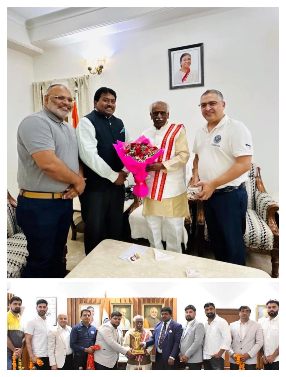 KIWANIS INTERNATIONAL INDIA TEAM MEETING WITH HONOURABLE GOVERNOR OF HARYANA SRI BANDARU DATTATREYA