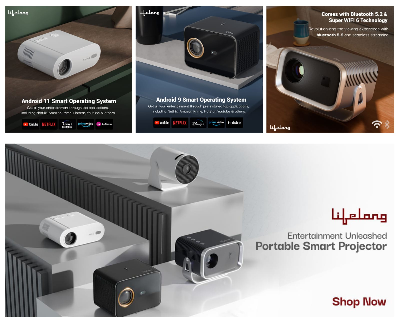 Lifelong Online unveils Lifelong Android Home Projector series to redefine the high-quality home entertainment market making it accessible to all