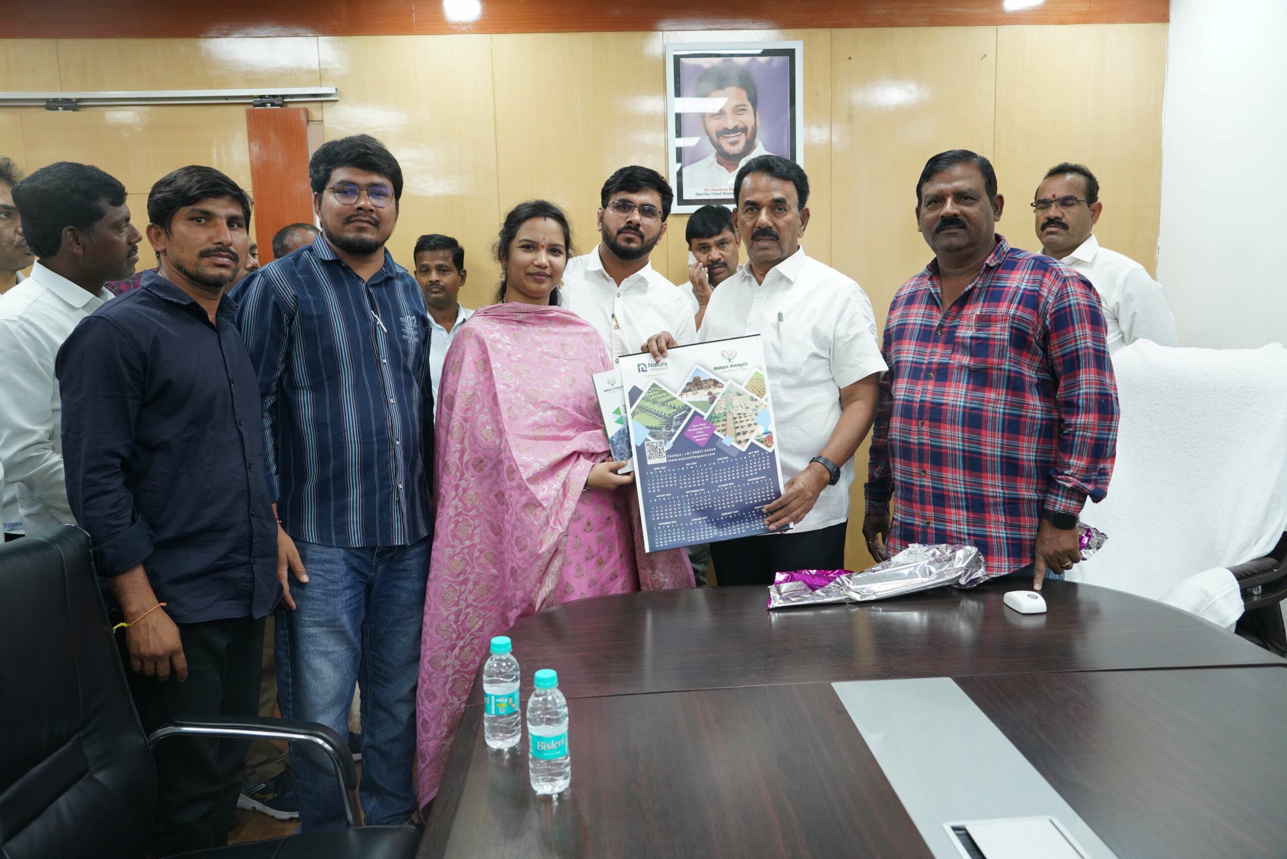 “Minister Jupally Krishna Rao Unveils Nature Lifespace’s Ugadi Calendar; Nature Lifespace Chairman Ramesh Mudu Announces Residential & Farmland Ventures in Hyderabad, Telangana”