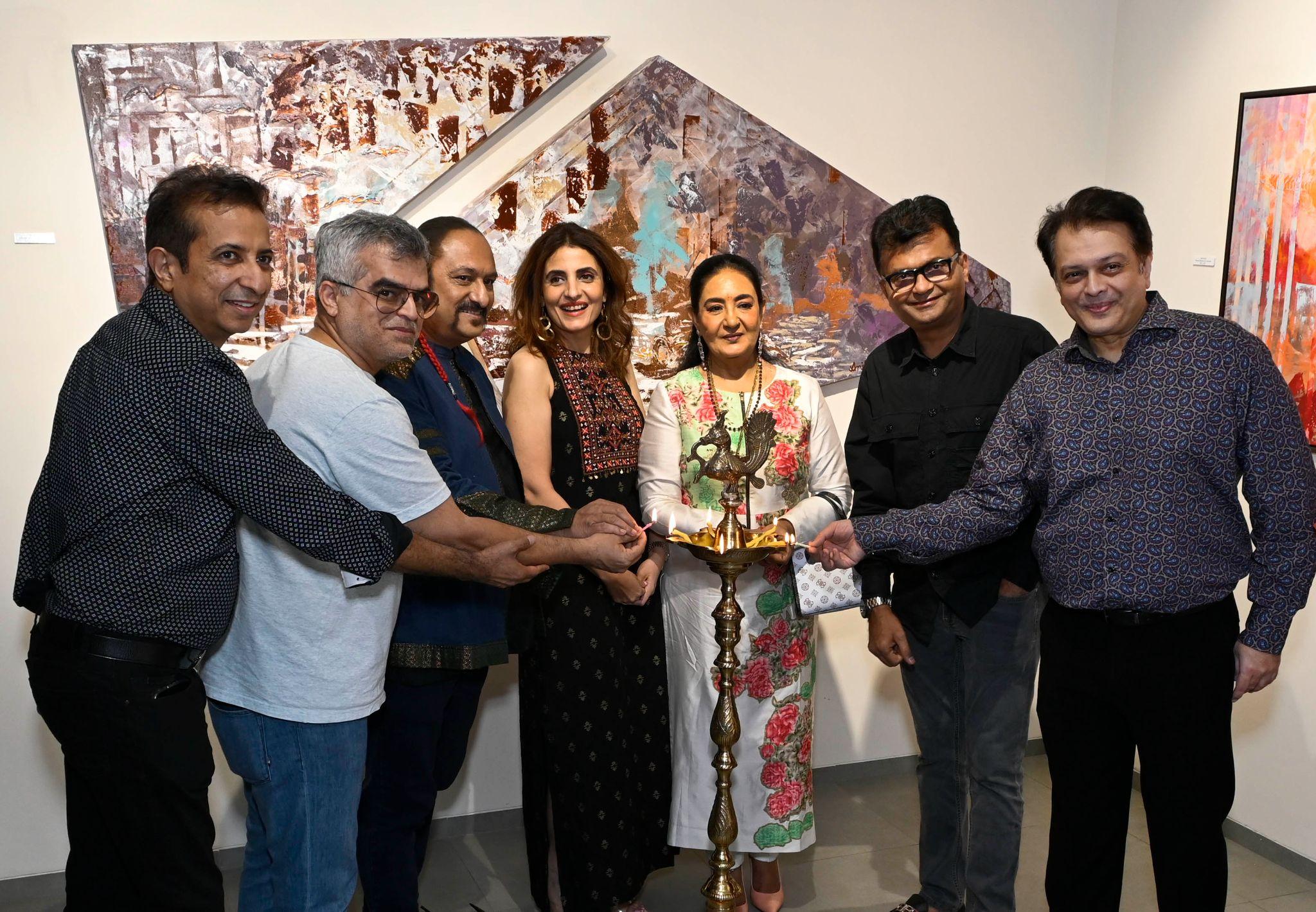 Leslee Lewis, Jaspinder Narula and Atul Khatri dive into an immersive journey with artist Anita Goel at FloorOne, Juhu.