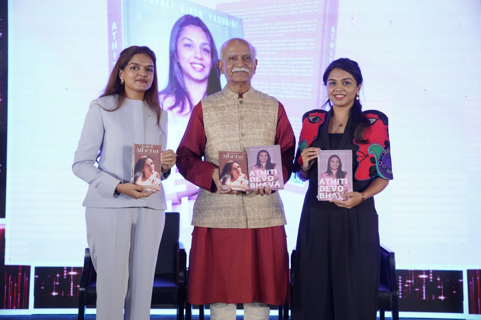 Dynamic Duo Sisters Make Literary Mark: Padmasree Dr. BVR Mohan Reddy Applauds Young Authors’ Debut Books