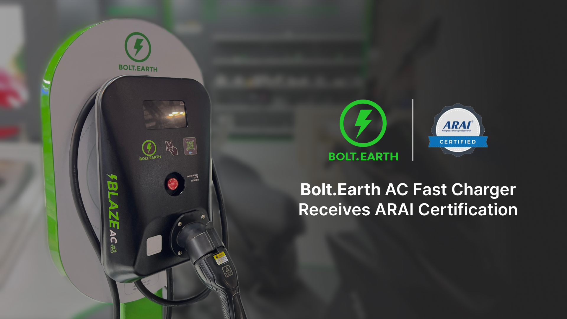 Bolt.Earth Receives ARAI Certification for Level 2 AC Fast Charger, Accelerates India’s Shift to Electric Mobility