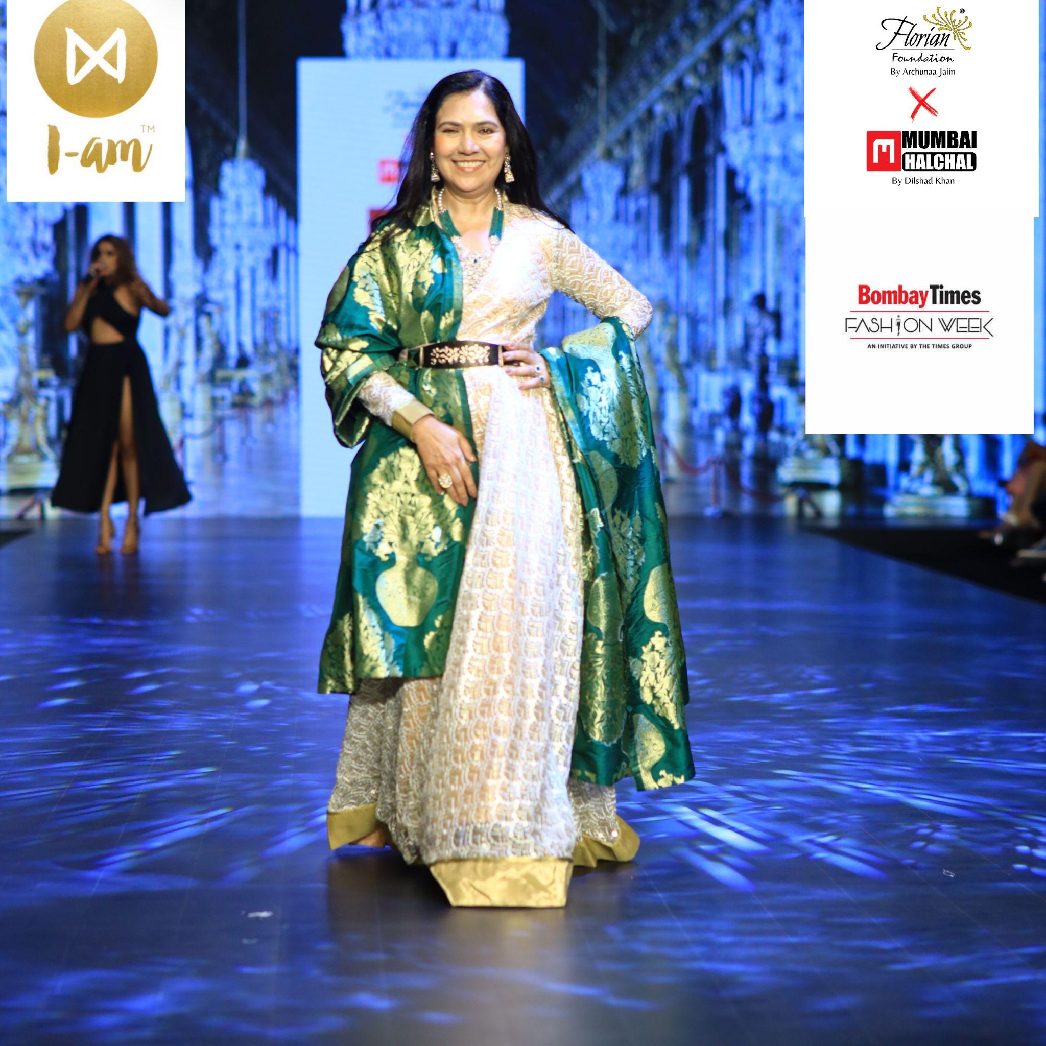 Anjalika Maroo Founder of I AM – Walked the Ramp with Elegance for Bombay Times Fashion Week Opening Show by Florian Foundation and Mumbai Halchal
