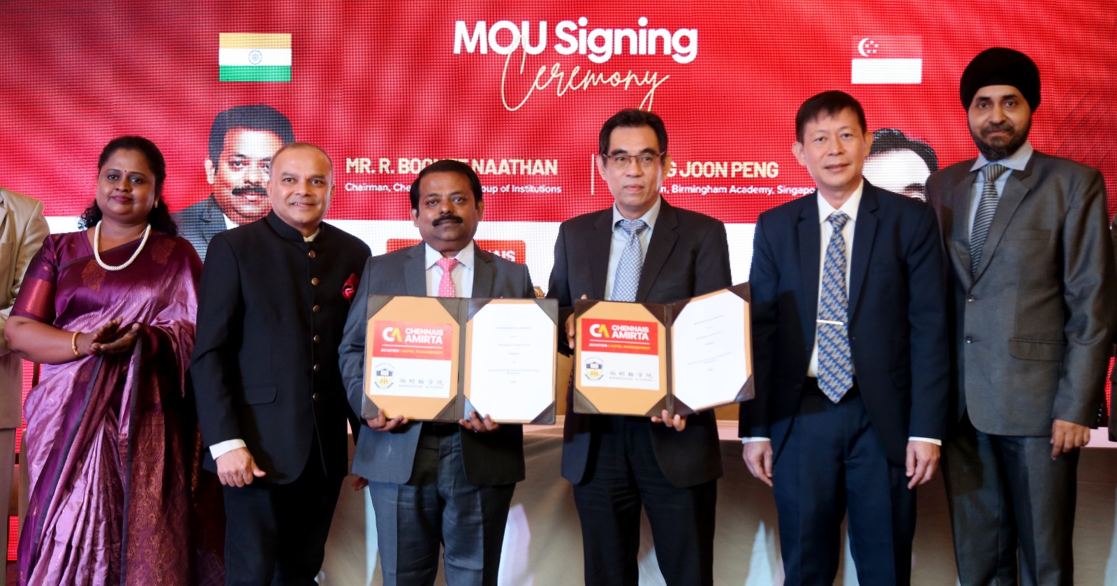 Chennais Amirta International Institute of Hotel Management and Birmingham Academy Singapore Sign Groundbreaking Educational Partnership