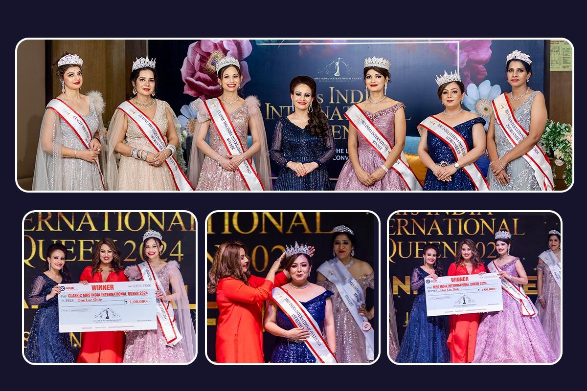 Mrs India International Queen 2024 Queens crowned and awarded by Mahima Chaudhry