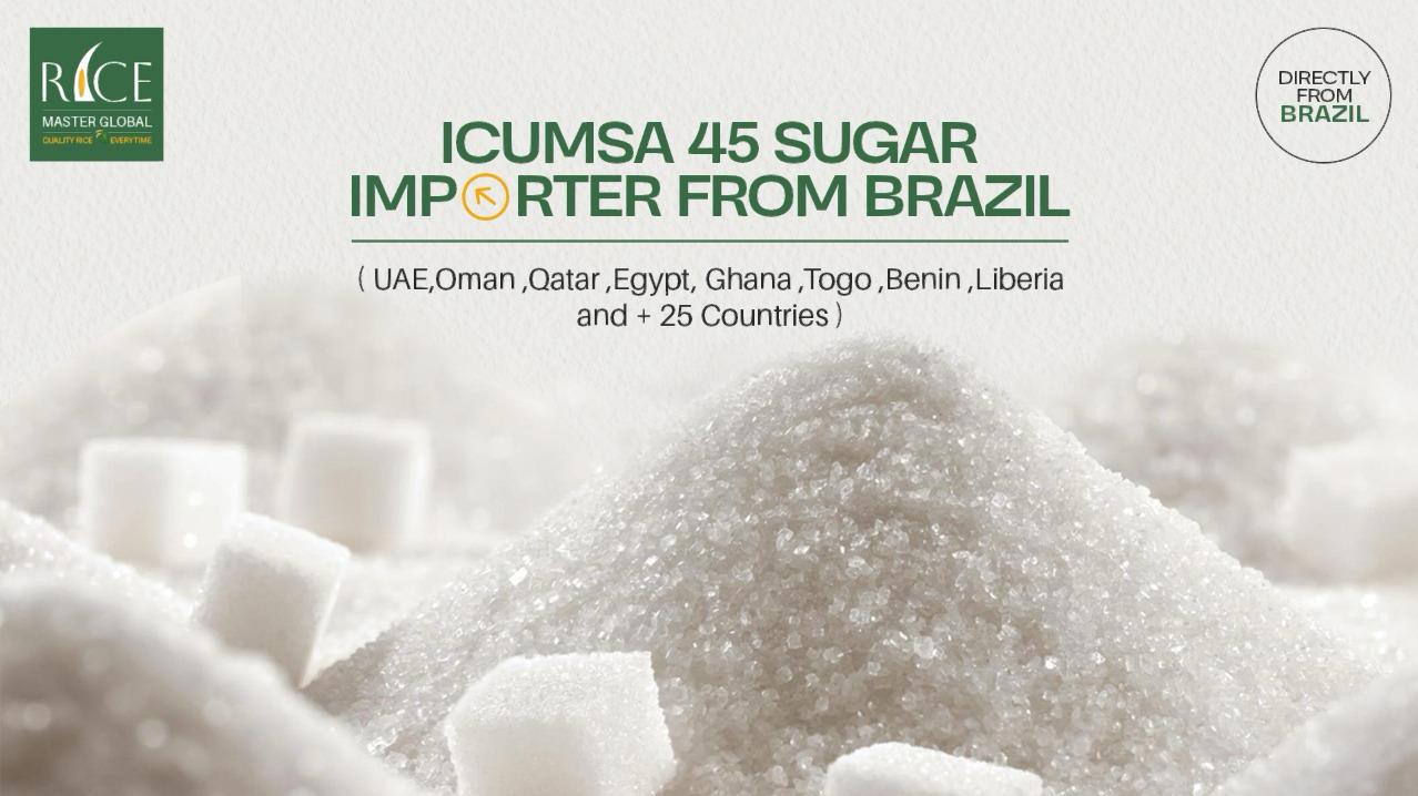 ICUMSA 45 Sugar Exporters from Brazil: Quality and reliability with Rice Master Global