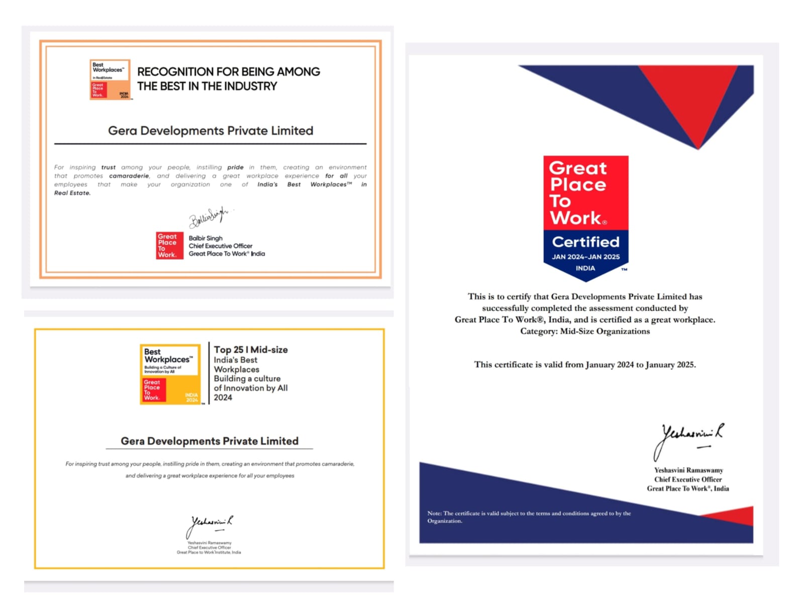 Gera Developments wins India’s Best Workplaces™ in Real Estate 2024 and features in India’s Great Mid-size Workplaces list