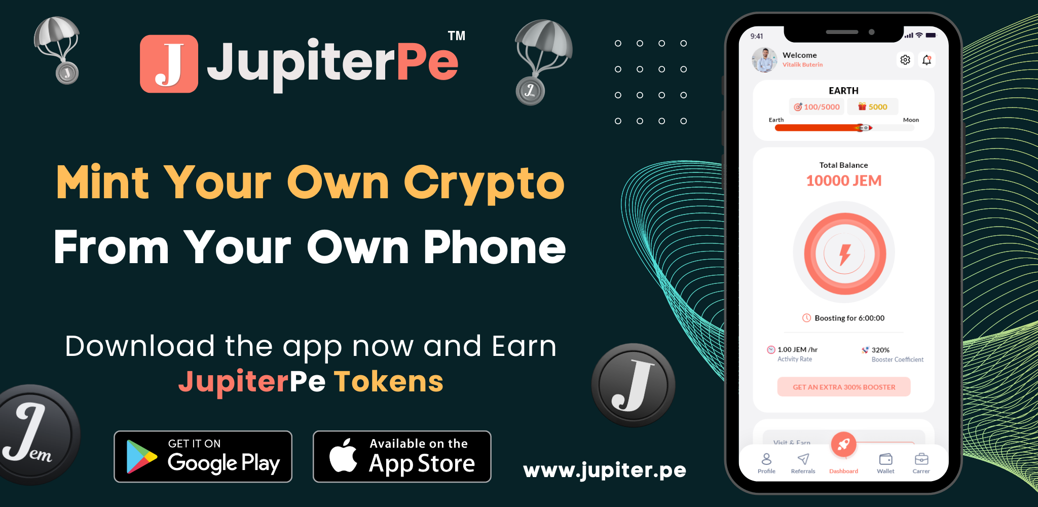JupiterPe Mobile Mining App | Join The Digital Wealth Revolution