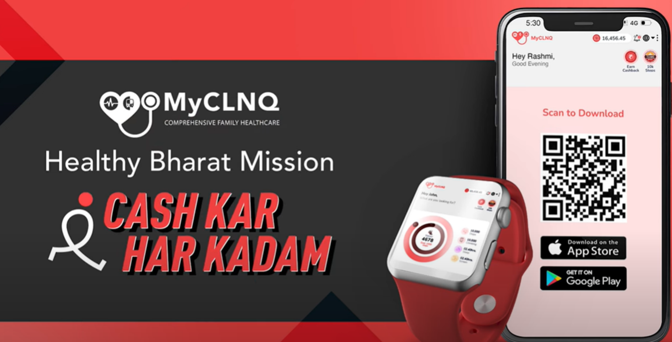 MyCLNQ Health Launches “Healthy Bharat Mission”: Pioneering Initiative to Earn While Staying Healthy [Cash Kar Har Kadam]