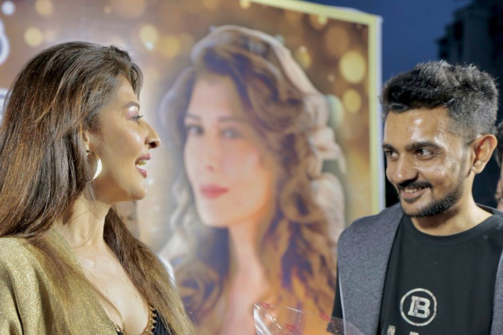 Entrepreneur Rahul Chauhan and Bollywood Actress Sangeeta Bijlani at the Launch of Gym Lounge Premium in Ahmedabad