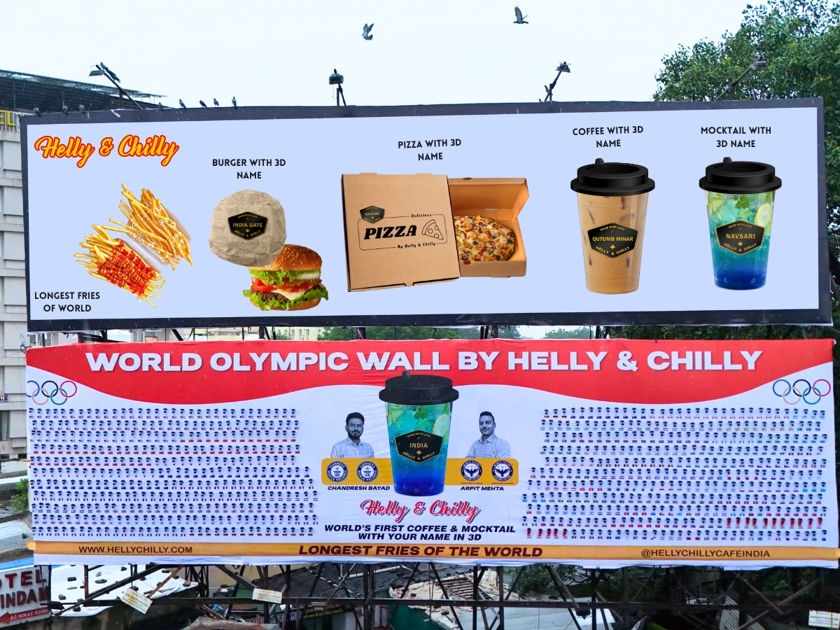 Helly & Chilly’s Record-Breaking Feat: 850-Foot Hoarding Celebrates Olympic Champions