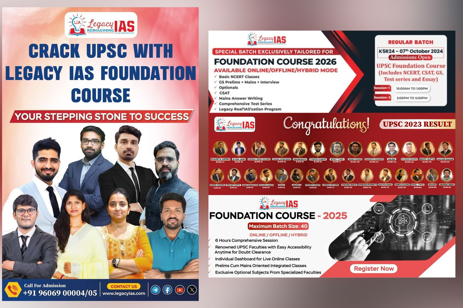 Achieve Your IAS Dream with Legacy IAS Academy : Admissions Opens for New Batch