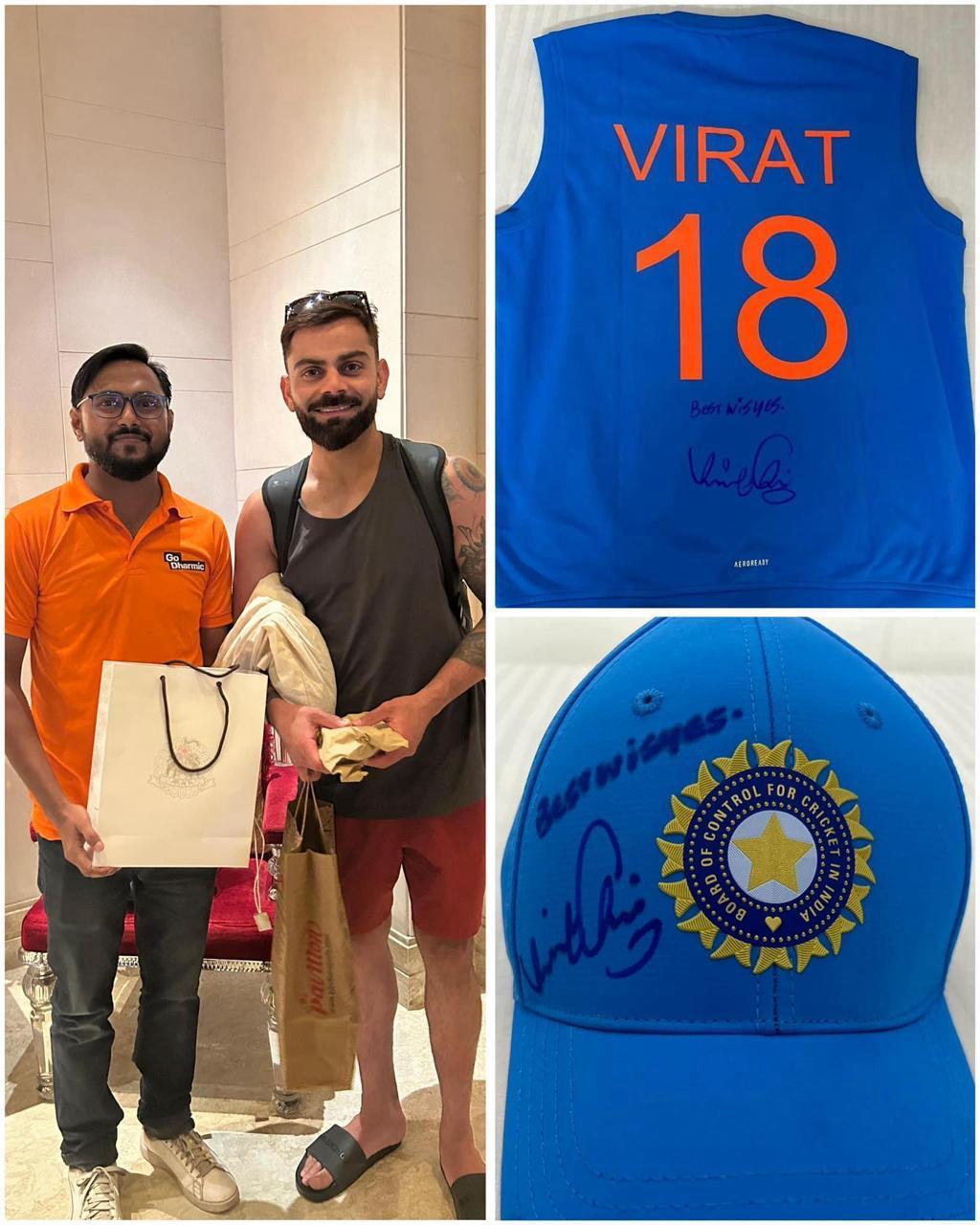 Virat Kohli Reaffirms Support for Go Dharmic with Exclusive Charity Auction Contribution OR Virat Kohli Backs Go Dharmic by Donating Exclusive Items for Auction