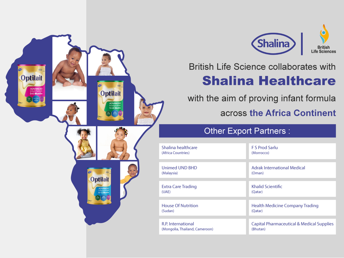 British Life Sciences Collaborates with Shalina Healthcare, Providing Infant Formula in African Countries