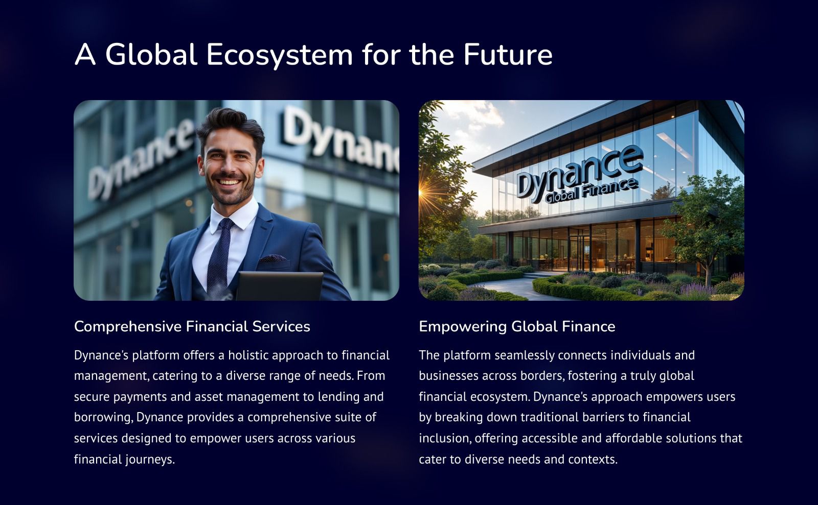 Dynance: Leading the Future of Finance through Innovation and Global Reach