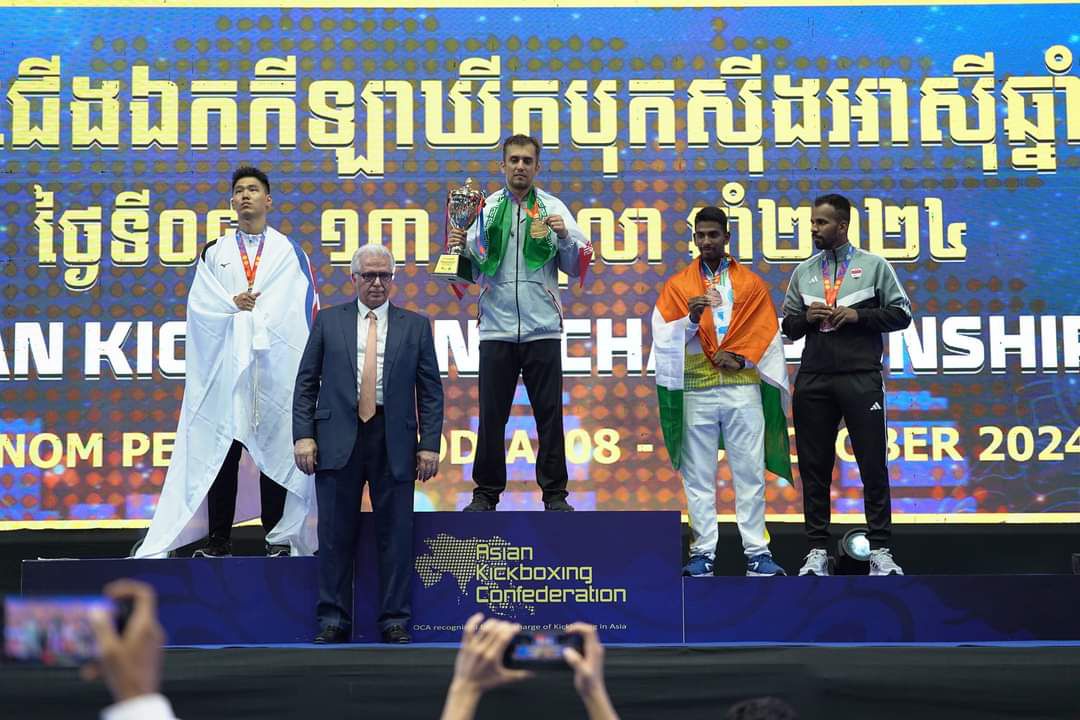 Indian Kickboxer Yasam Koti Naga Babu Shines with Dual Bronze Wins at Asian Seniors Kickboxing Championship 2024
